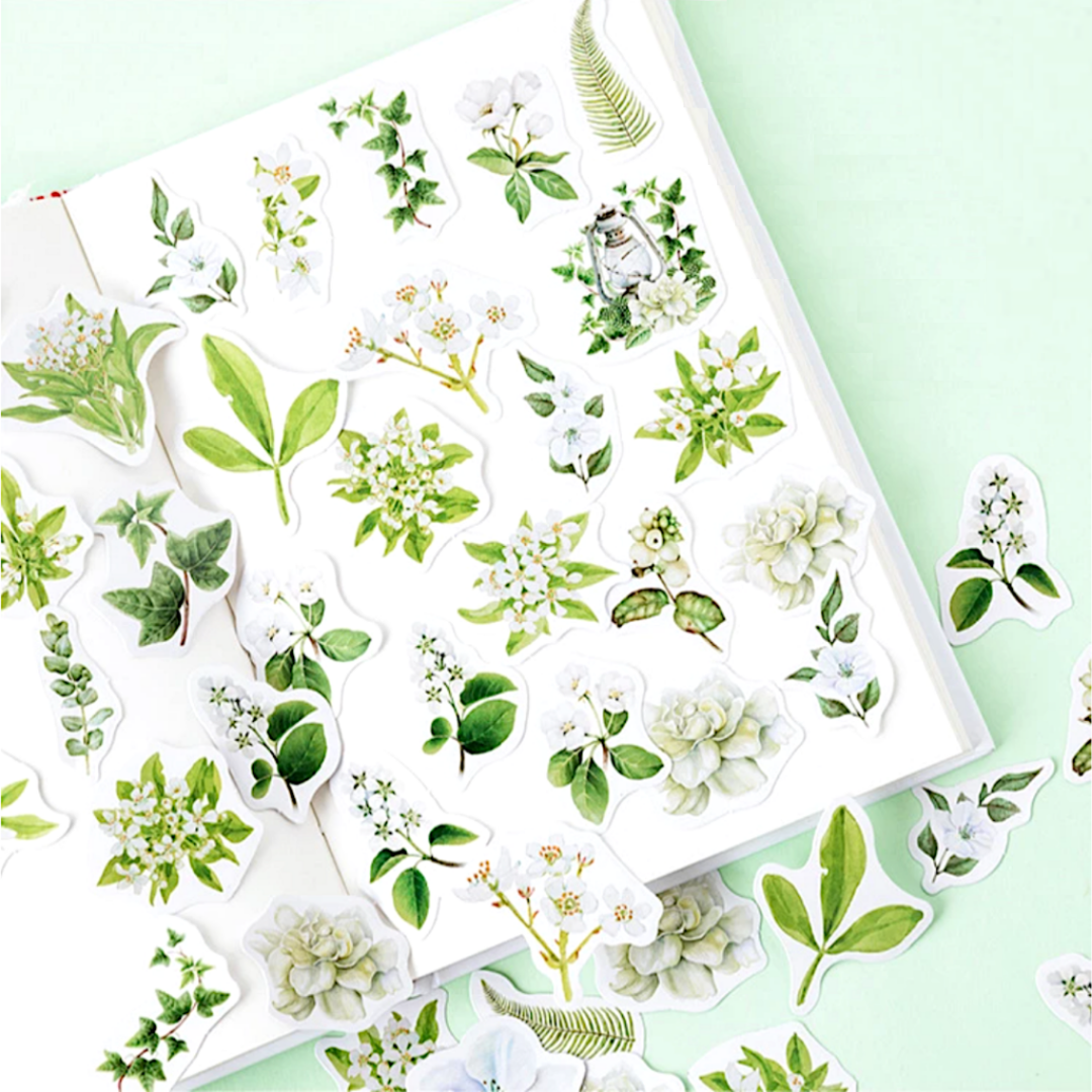 Jasmine Flower Paper Stickers