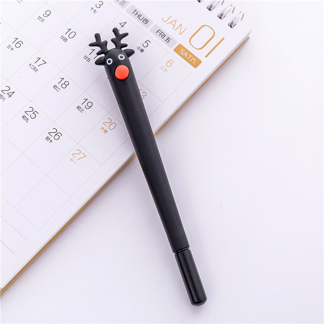 40 Pcs Cute Cartoon Gel Pens, Kawaii Writing Pens, Black Animal ink pens  for office school supplies