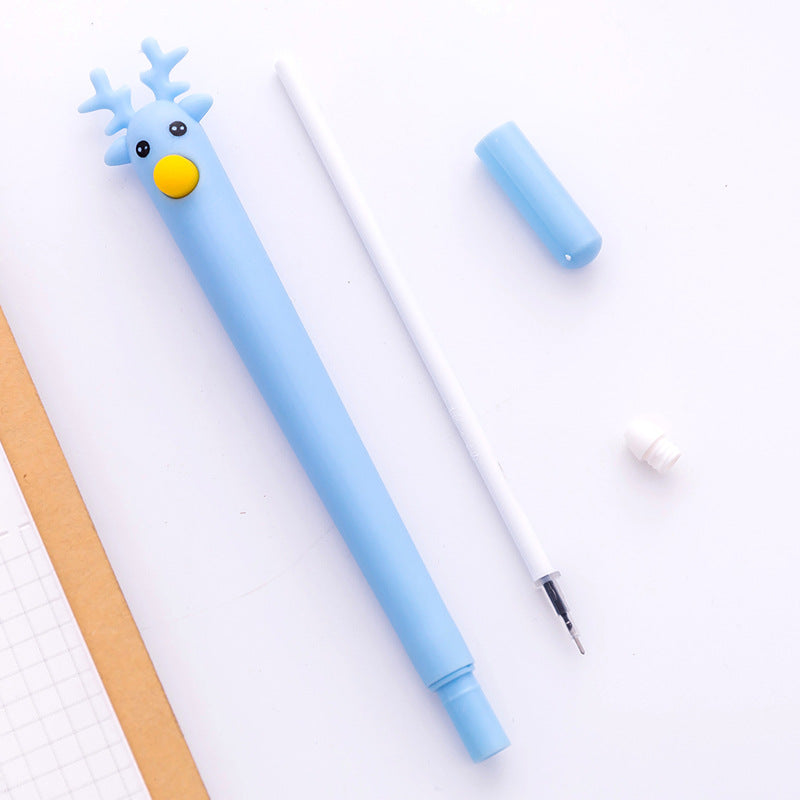 40 Pcs Cute Cartoon Gel Pens, Kawaii Writing Pens, Black Animal ink pens  for office school supplies