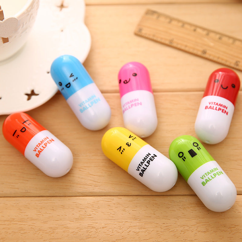 Retractable Vitamin Pill Ballpoint Pen