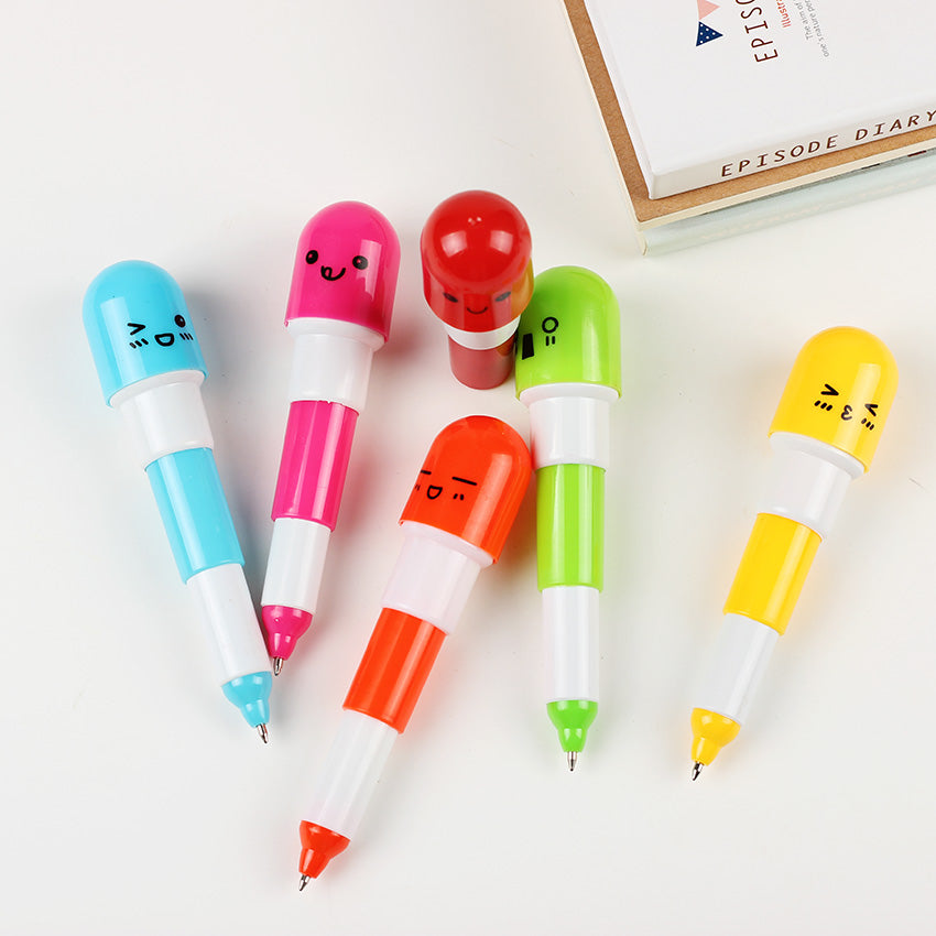 Retractable Vitamin Pill Ballpoint Pen