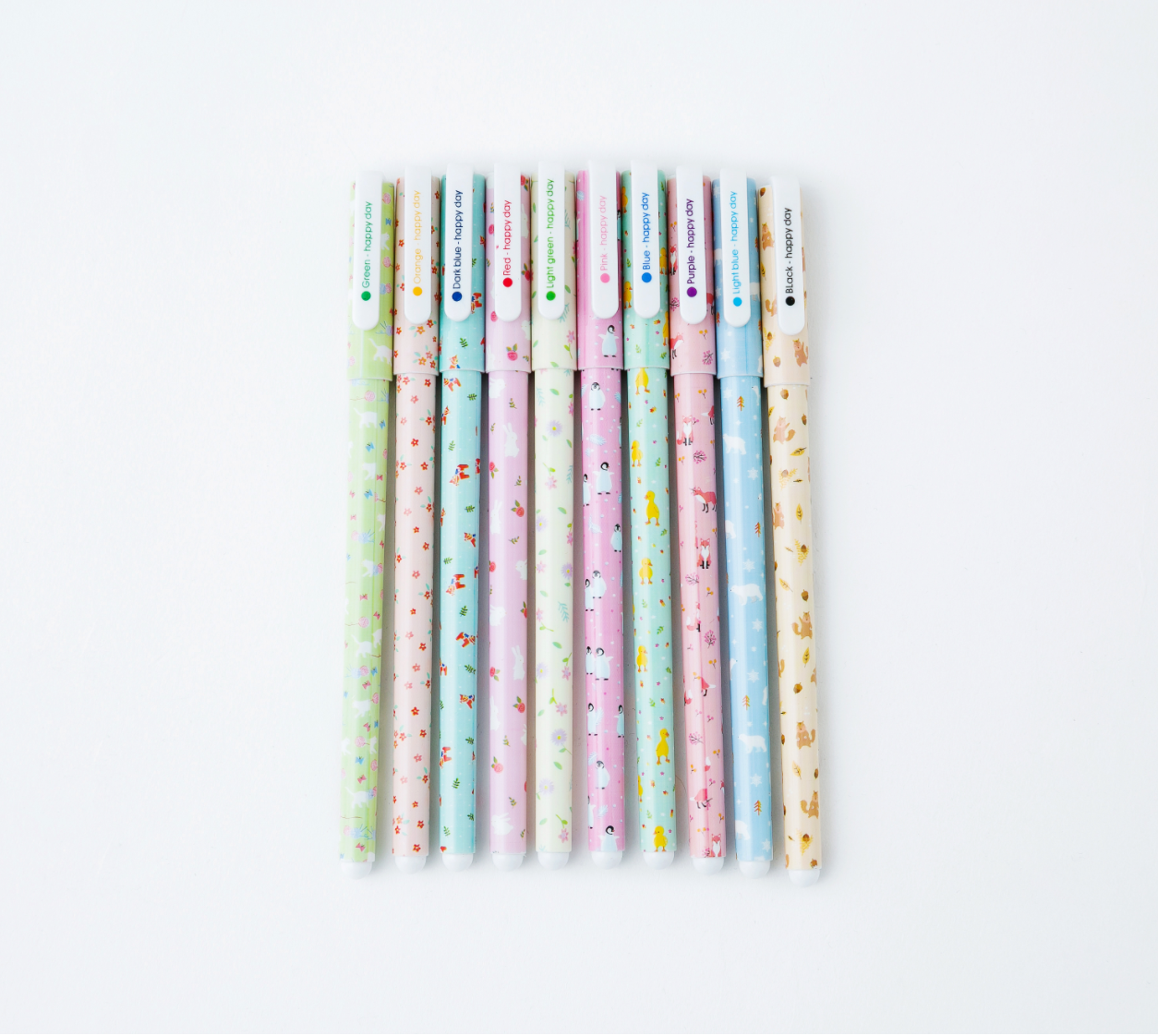 Kawaii Animal Gel Pen - 10 Color Set