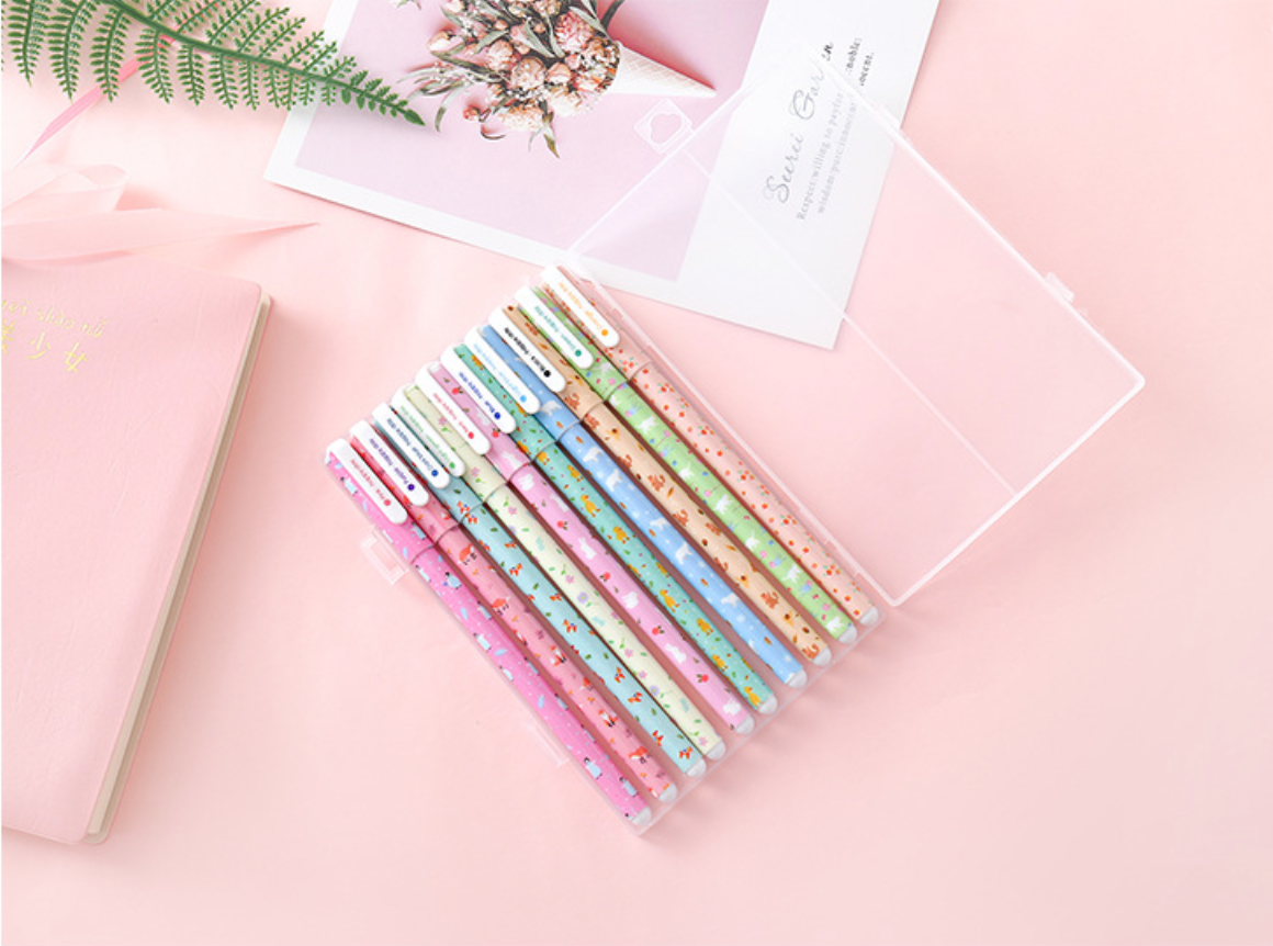 Kawaii Animal Gel Pen - 10 Color Set