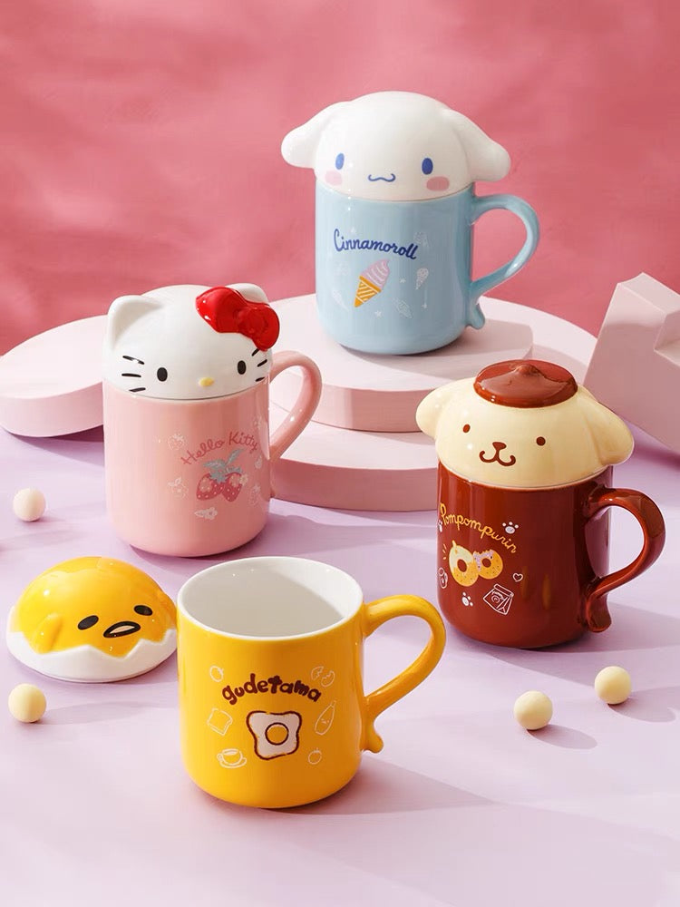 cinnamoroll hello kitty pompompurin gudetama mugs