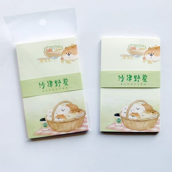 1pc-30-pages-kawaii-shiba-inu-memo-pads-green-null-voystationery-3