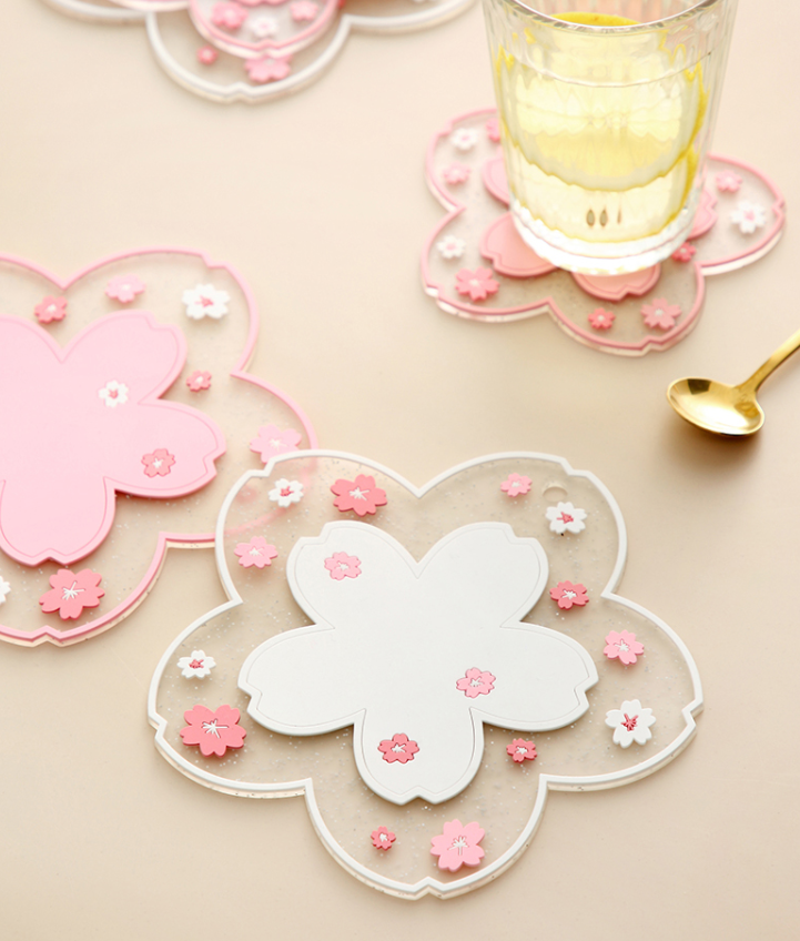 Cute Sakura Cup Mat