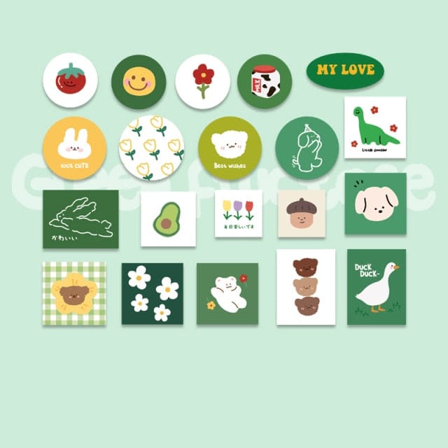 40pcs-cute-cute-farm-scrapbook-stickers-green-stationery-voystationery-2