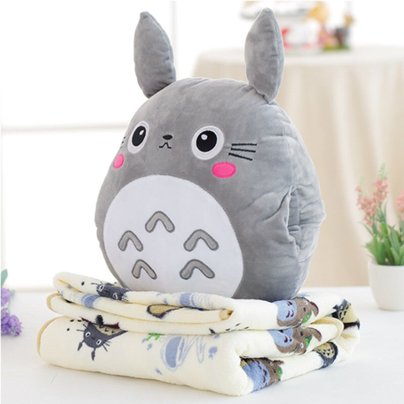 Kawaii Totoro Pillow & Blanket