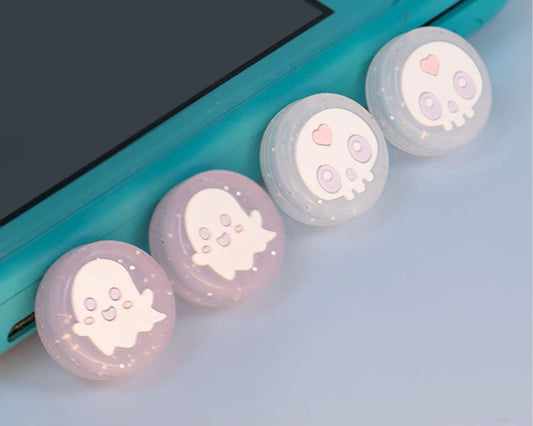 Akitomo Ghost Skull Thumb Grips - Switch, Switch OLED, Switch Lite