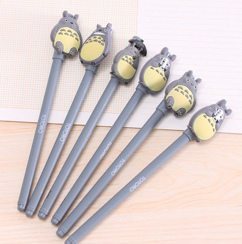 4 Pcs / Pack Novelty Cute Totoro Anime Gel Ink Pen