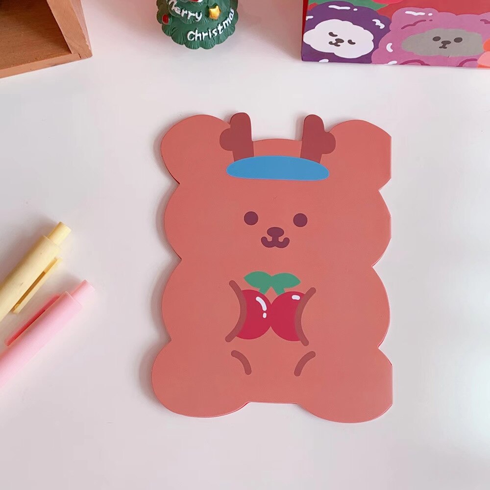 10pcs/lot Kawaii Bear Christmas Gift Cards