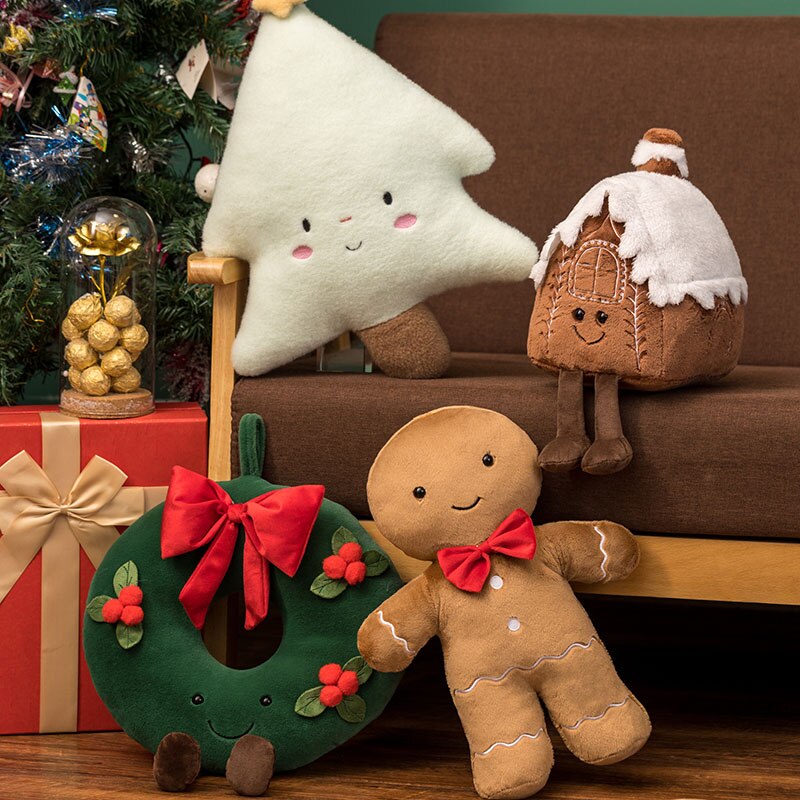 Kawaii Christmas Series Gingerbread Man Garland Christmas Tree Plush Toy