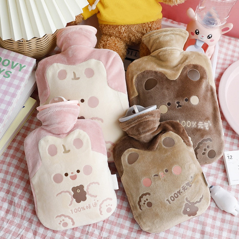 500/1000ml Kawaii Bear Hot Water Bottle-4