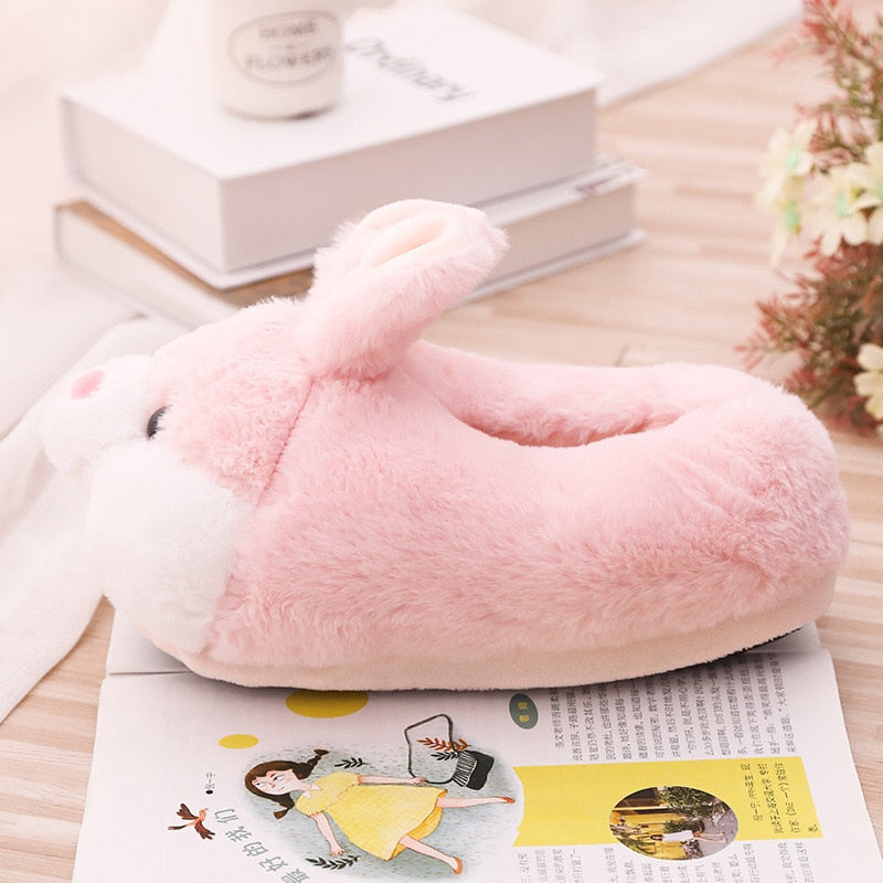 Kawaii Fluffy Bunny Plush Slippers