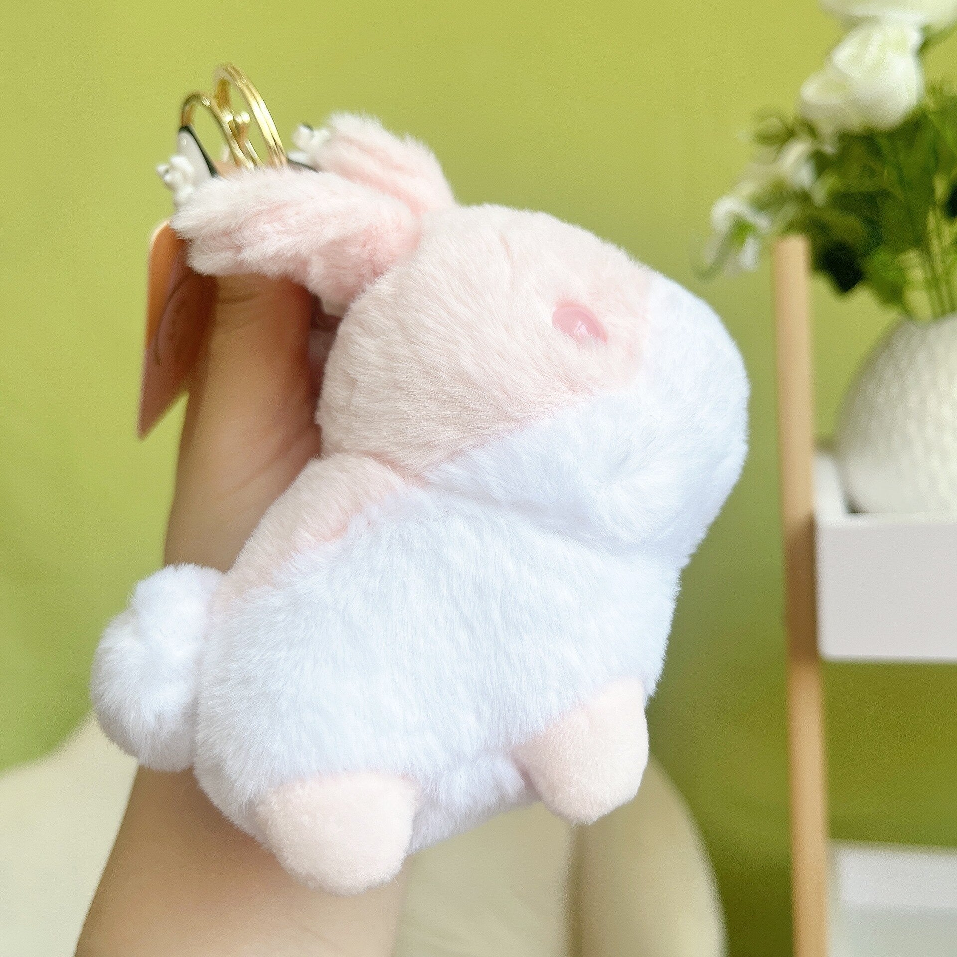 Kawaii Pastel Bunny Plush Keychain