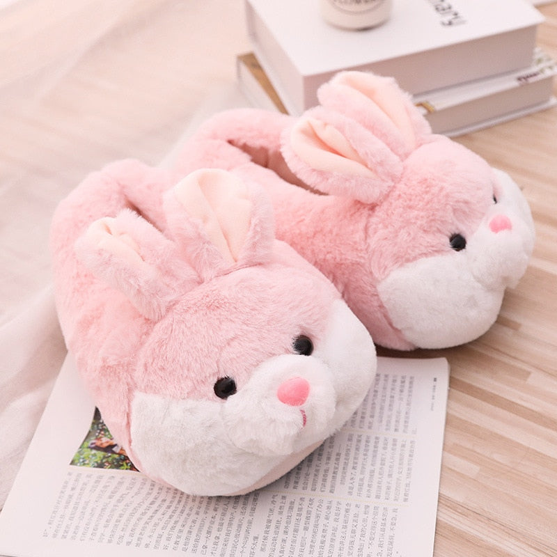 Kawaii Fluffy Bunny Plush Slippers