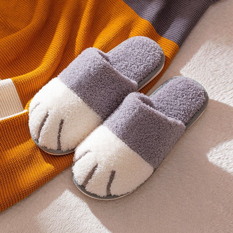 Cozy Fluffy Cat Claw Slippers