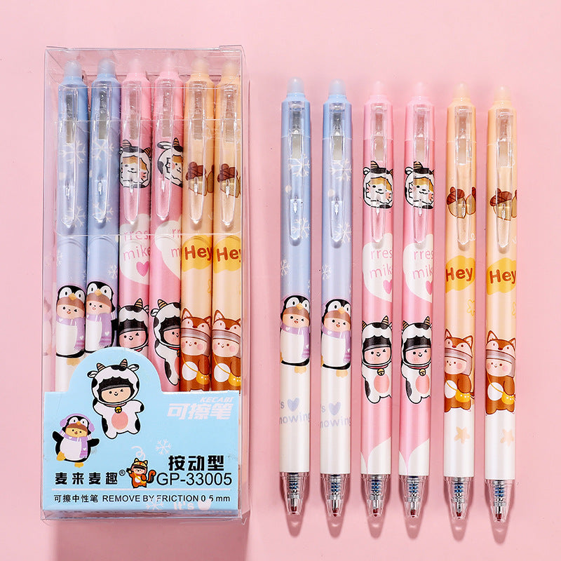 Kawaii Gel Pen Cartoon Erasable Pen-penguin