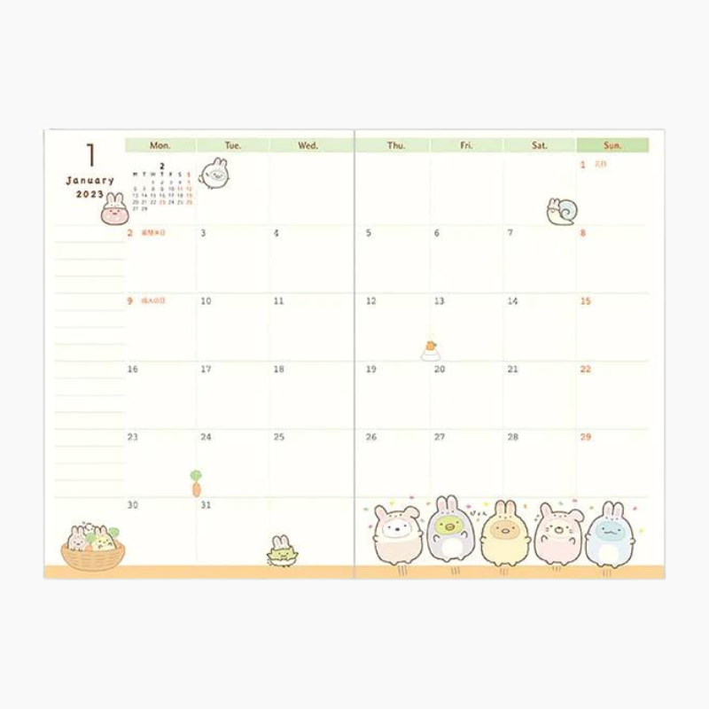 San-X 2023 Sumikko Gurashi Schedule Book - Small