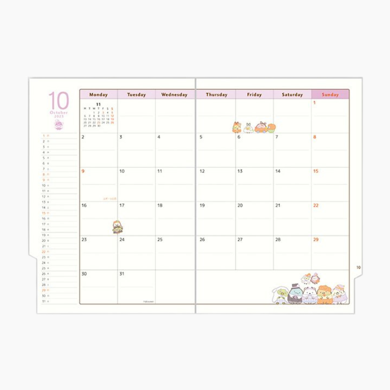 San-X 2023 Sumikko Gurashi Schedule Book - Travel