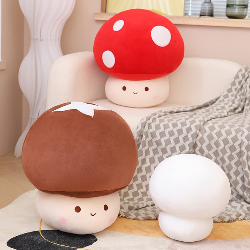 Kawaii Cute Mochi Mushroom Plush