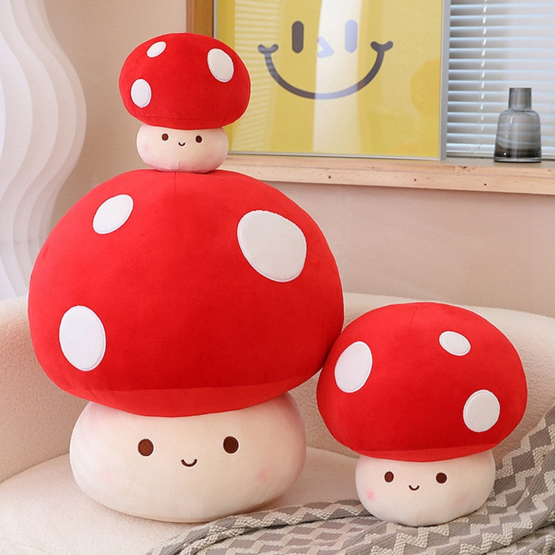 Kawaii Cute Mochi Mushroom Plush