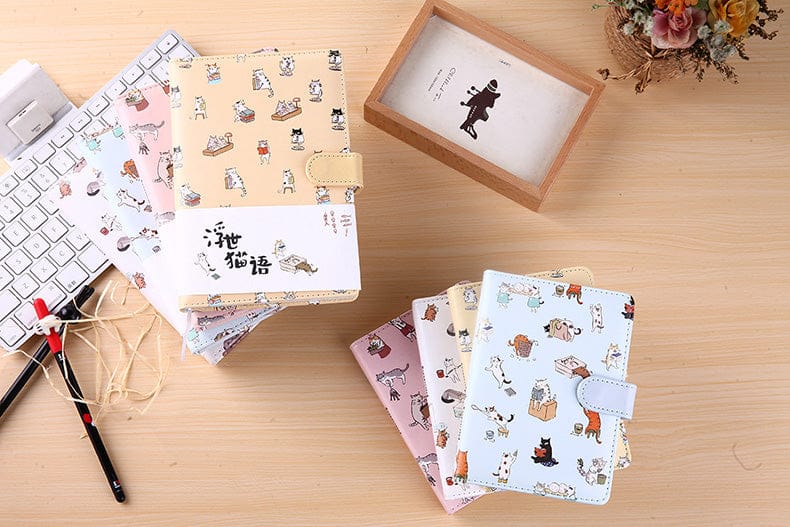 Cute Kawaii Stationery Leather Notebook Japanese Style Color Page