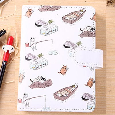 Kawaii Cat Leather Notebook