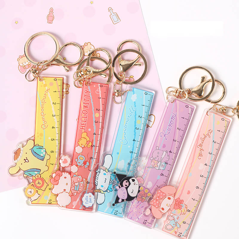 kawaii-aesthetic-sanrio-characters-ruler-charm-keychain