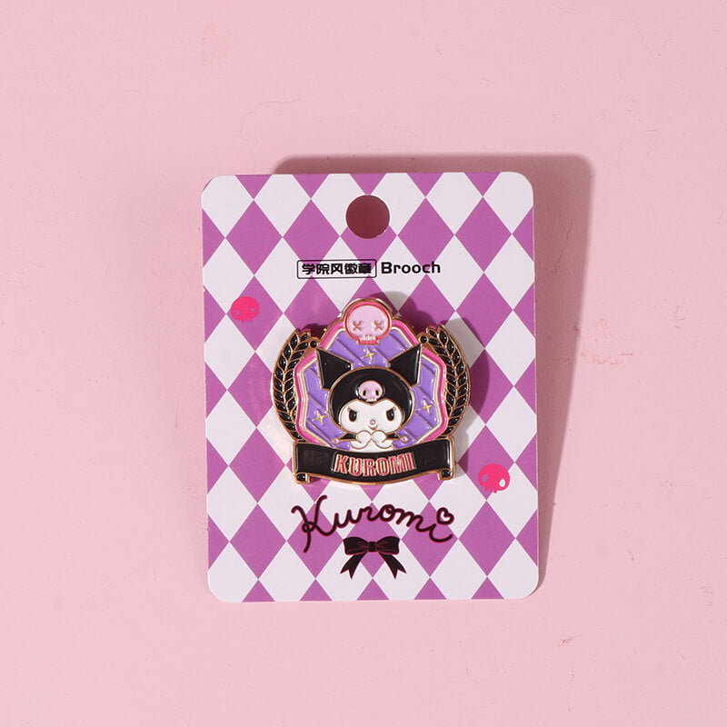 kawaii-cute-kuromi-college-style-metal-brooch