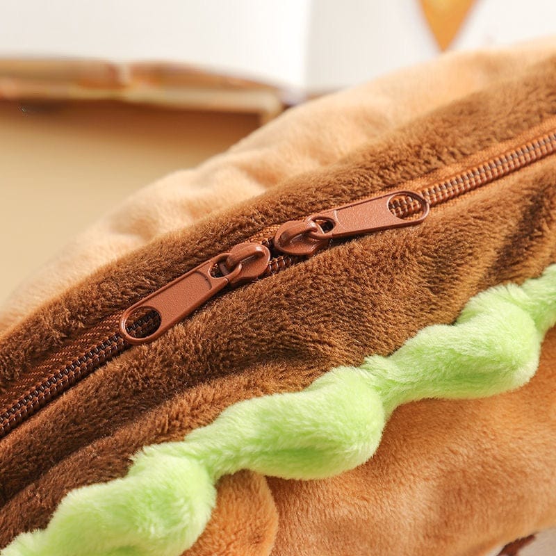 Kawaii Dog Roll Burger Pencil Case