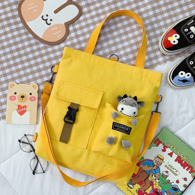         kawaii-travel-tote-shopping-bag-yellow-calf-pendant-bags-voystationery-36