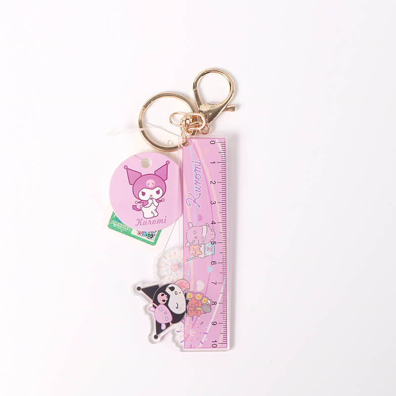 kuromi-ruler-charm-keychain