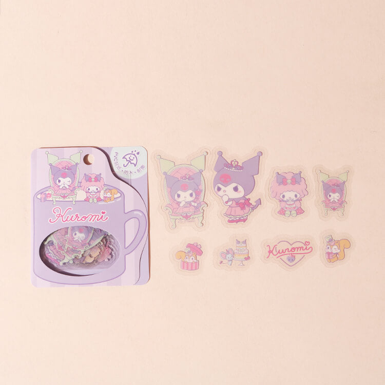 kuromi-waterproof-sticker-flakes-mug-shaped-pack