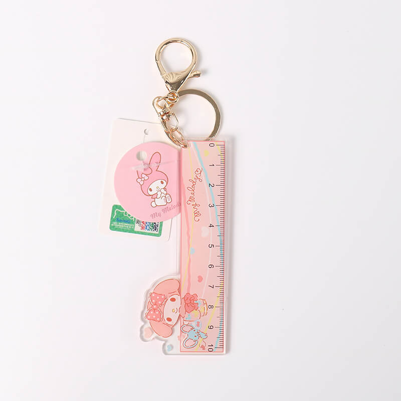 my-melody-ruler-charm-keychain