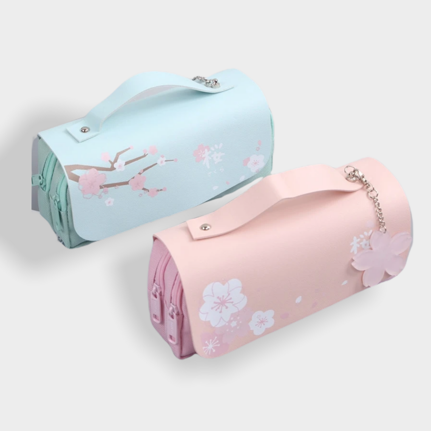 Sakura PU Leather Pencil Case