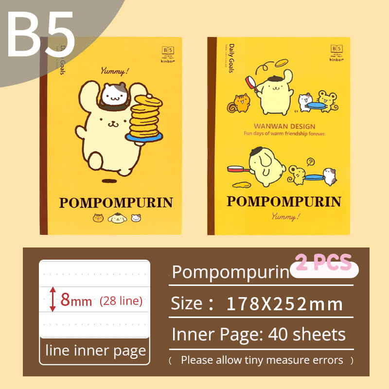 specification-of-the-pompompurin-habbit-notebooks-2pcs-set